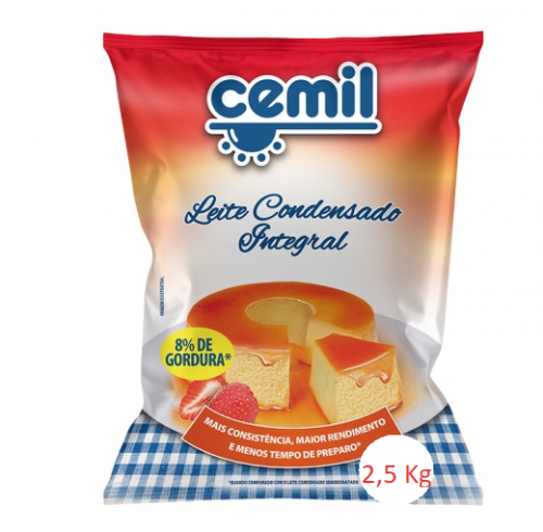 Leite Condensado Integral Cemil Bag 2,5Kg - 1 Unidade